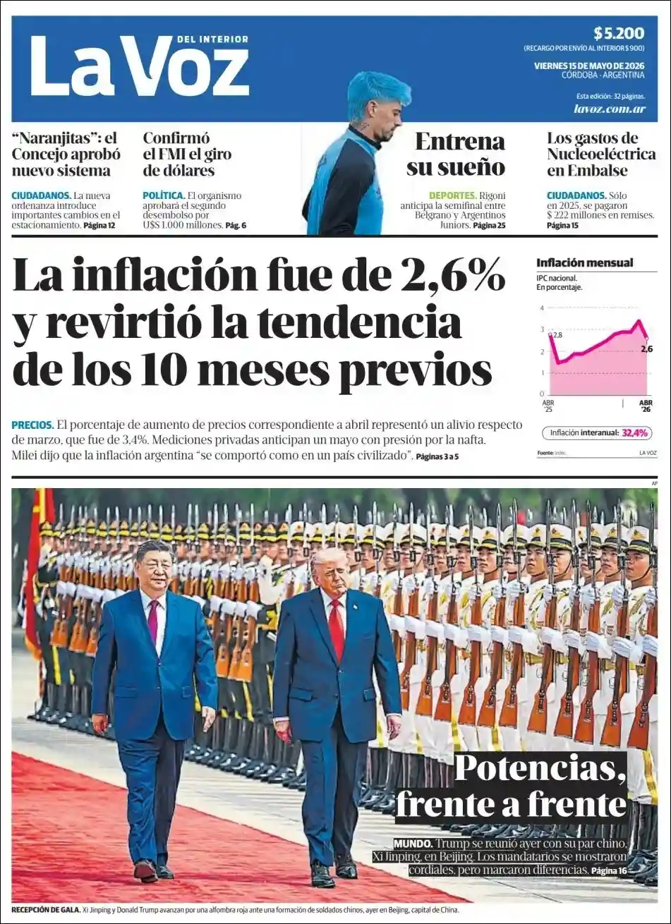 Estudios Max | DIARIO CAMPO LA DULCE - Tapa del diario La Voz